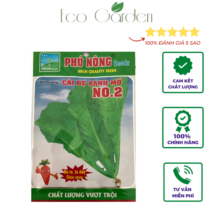 Hạt giống Cải bẹ xanh mỡ NO.2 Phú Nông