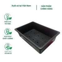 - Chậu trồng rau chữ nhật 64x44x21cm (màu đen) - Thích hợp trồng rau sạch tại nhà, có lưới thoát nước