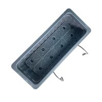 Chậu trồng rau hoa Lan can 63 + Giá Đỡ 63 (màu Đen) - Combo trồng rau, hoa trên ban công tiện lợi