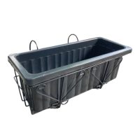 Chậu trồng rau hoa Lan can 63 + Giá Đỡ 63 (màu Đen) - Combo trồng rau, hoa trên ban công tiện lợi