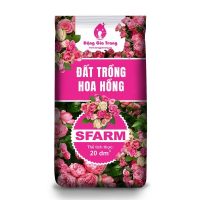 Đất trồng hoa hồng Sfarm (20dm³) - Đất sạch trồng hoa hồng, dinh dưỡng hữu cơ, tơi xốp, không cần trộn thêm