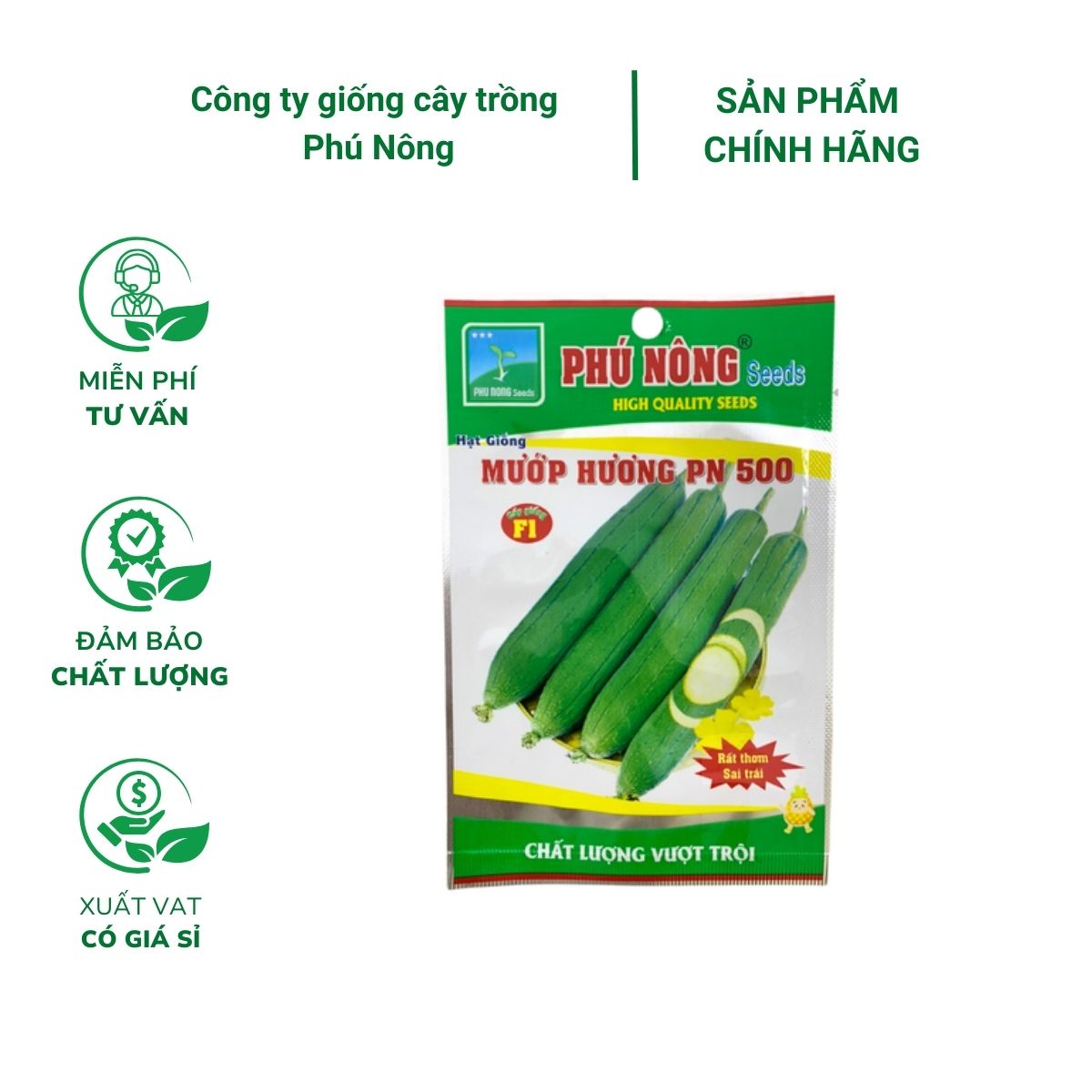 Hạt giống mướp hương F1 PN 500 - Gói 1 gram