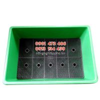 - Khay trồng rau hình chữ nhật 64x44x21cm - Màu xanh ngọc