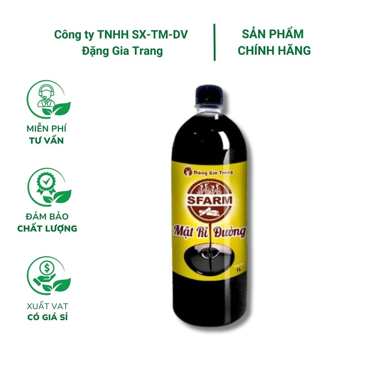 Mật rỉ đường SFARM (Chai 1 lít) – Nuôi cấy vi sinh, ủ phân bón và rác thải hữu cơ, xử lý nước thải, nông nghiệp, chăn nuôi Mật rỉ đường SFARM (Chai 1 lít) – Nuôi cấy vi sinh, ủ phân bón và rác thải hữu cơ, xử lý nước thải, nông nghiệp, chăn nuôi