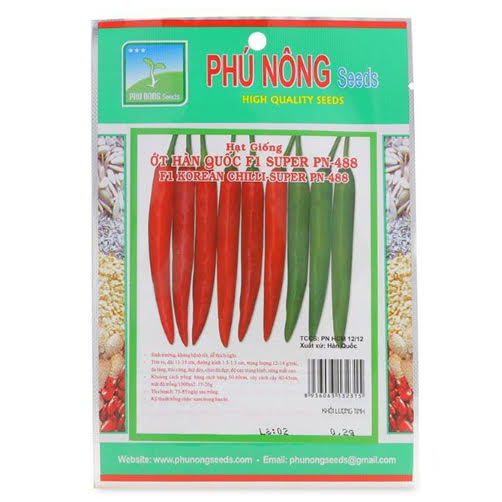 Hạt giống Ớt Hàn Quốc PN - Gói 0.2 gram - Hình ảnh minh họa