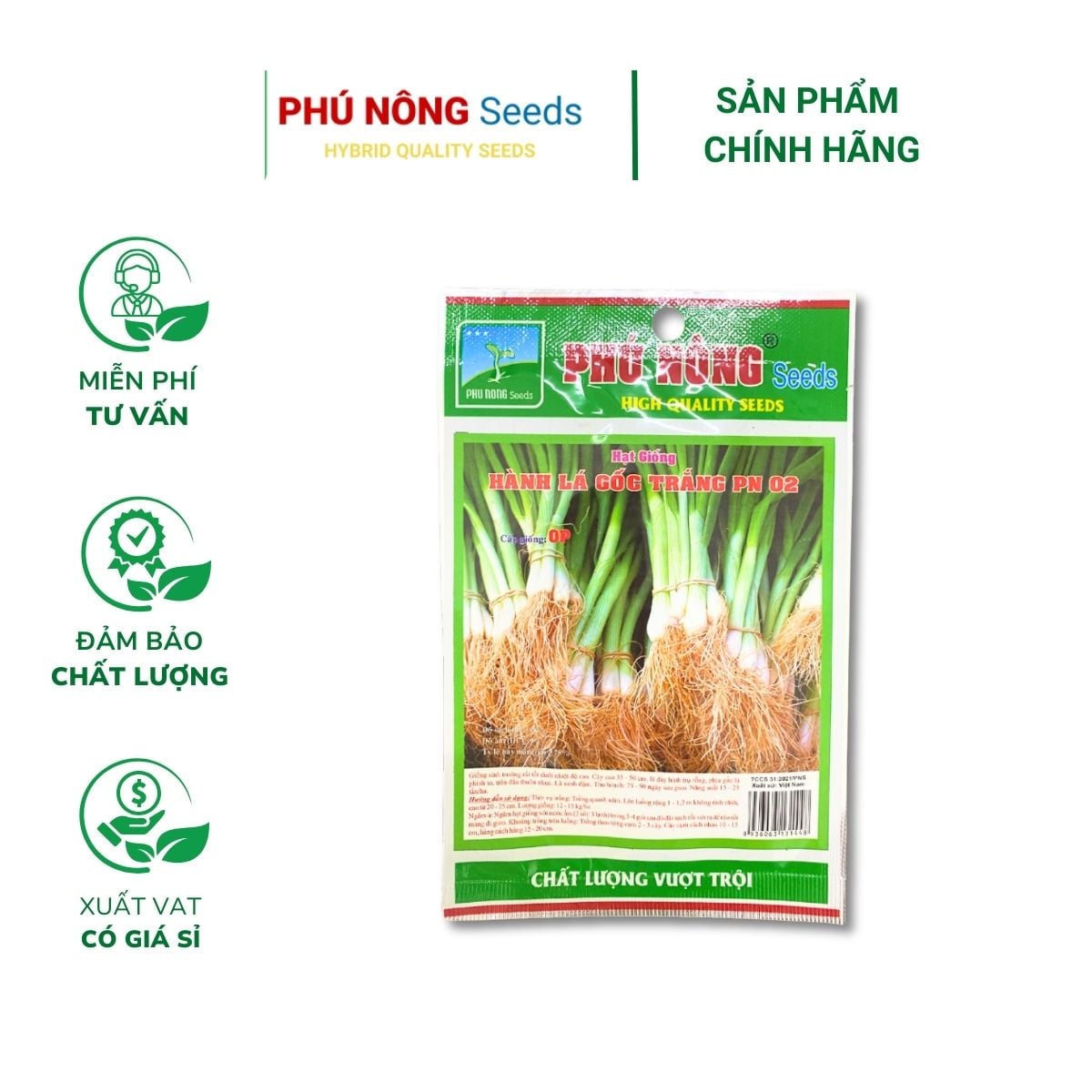 Hạt giống Hành lá gốc trắng PN 02 - Gói 2 gram